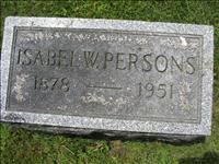 Persons, Isabel W